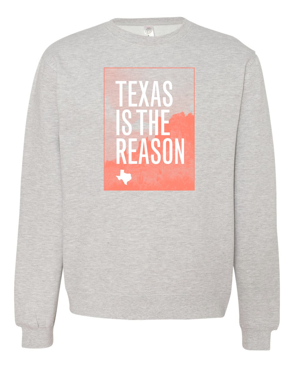 ■予約商品■ TEXAS IS THE REASON / Logo -heather grey- (crew sweatshirt) Revelation   