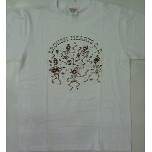 画像: BROKEN HEARTS CLUB BAND dsigned by ACUTE / white (t-shirt)  