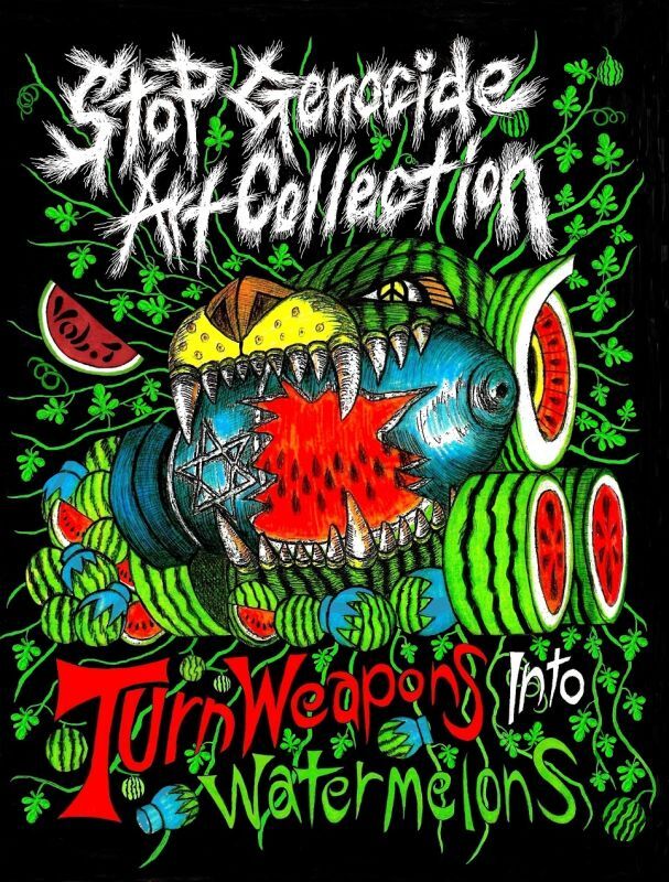 画像1: TURN WEAPONS INTO WATERMELONS -Stop genocide art collection- (book) Blood sucker 