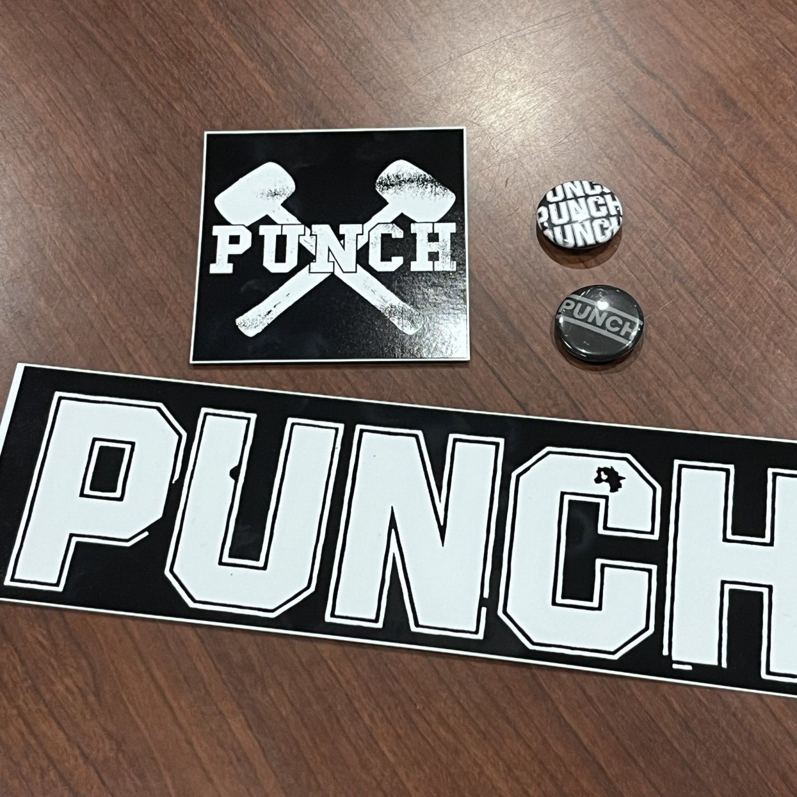 画像1: PUNCH / Logo x hammer (sticker + badge)  Deathwish